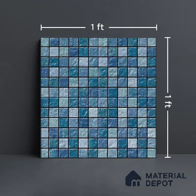 Mosaic Wall & Floor Tile TL 09174 C | Matte Finish 12 x 12 inch Ceramic Tile - 10 mm | Suitable For Kitchen, Bathroom, Bedroom & Office