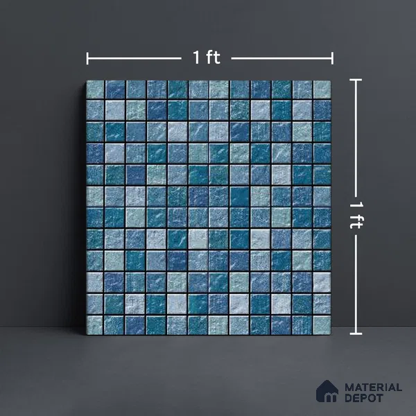 Mosaic Wall & Floor Tile TL 09174 C | Matte Finish 12 x 12 inch Ceramic Tile - 10 mm | Suitable For Kitchen, Bathroom, Bedroom & Office