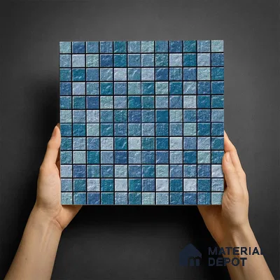 Mosaic Wall & Floor Tile TL 09174 C | Matte Finish 12 x 12 inch Ceramic Tile - 10 mm | Suitable For Kitchen, Bathroom, Bedroom & Office