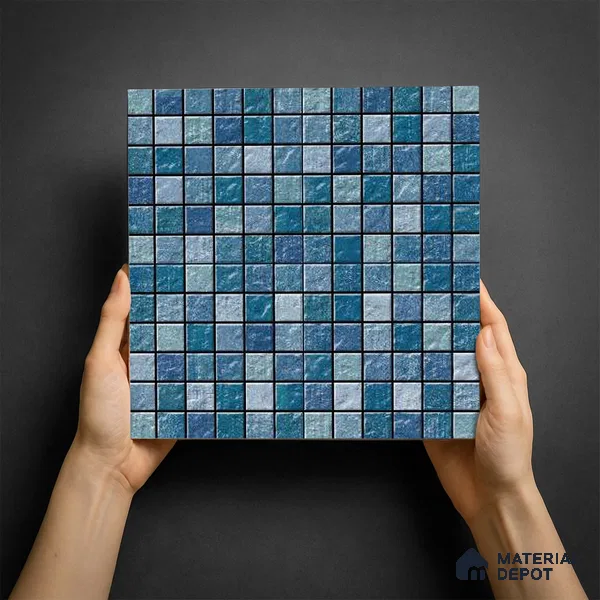 Mosaic Wall & Floor Tile TL 09174 C | Matte Finish 12 x 12 inch Ceramic Tile - 10 mm | Suitable For Kitchen, Bathroom, Bedroom & Office