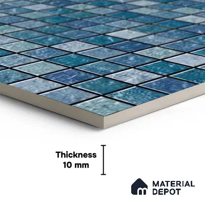 Mosaic Wall & Floor Tile TL 09174 C | Matte Finish 12 x 12 inch Ceramic Tile - 10 mm | Suitable For Kitchen, Bathroom, Bedroom & Office