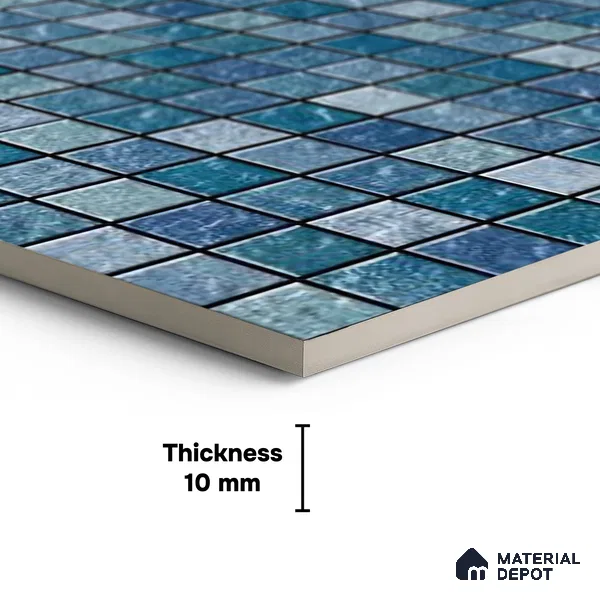 Mosaic Wall & Floor Tile TL 09174 C | Matte Finish 12 x 12 inch Ceramic Tile - 10 mm | Suitable For Kitchen, Bathroom, Bedroom & Office