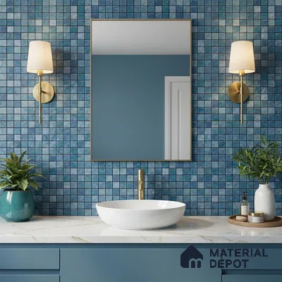 Mosaic Wall & Floor Tile TL 09174 C | Matte Finish 12 x 12 inch Ceramic Tile - 10 mm | Suitable For Kitchen, Bathroom, Bedroom & Office
