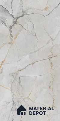 Marble Fior di Bosco Wall & Floor Tile TL 09185 Stone Grey 4 ft x 2 ft Matte Finish Vitrified Tile - 9 mm | 5 Random Designs | Suitable For Living Room, Bedroom, Kitchen