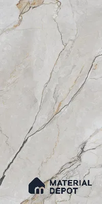 Marble Fior di Bosco Wall & Floor Tile TL 09185 Stone Grey 4 ft x 2 ft Matte Finish Vitrified Tile - 9 mm | 5 Random Designs | Suitable For Living Room, Bedroom, Kitchen