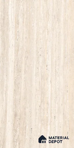 Marble Travertine Wall & Floor Tile TL 09207 Sand Beige 4 ft x 2 ft Matte Finish Vitrified Tile - 9 mm | 4 Random Designs | Suitable for Living Room, Dining, Feature / Accent Walls