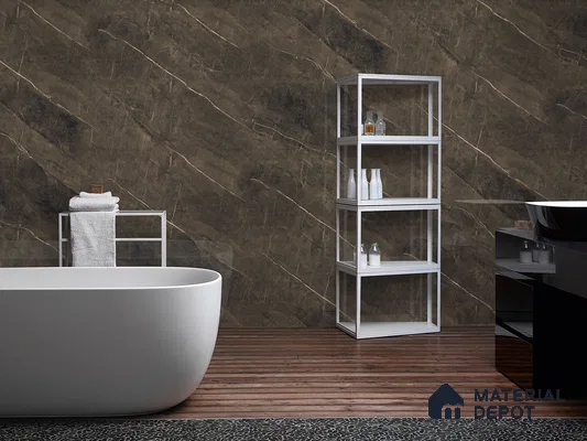Marble Wall & Floor Tile TL 09210 4 ft x 2 ft Matte Finish Vitrified Tile - 9 mm | 5 Random Designs | Suitable For Living Room, Bedroom, Kitchen