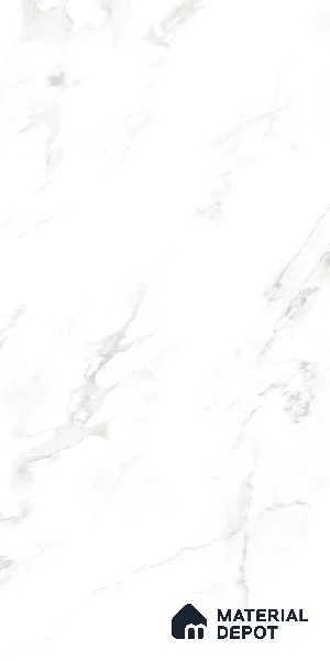 Marble Carrara Wall & Floor Tile TL 09242 Cool White 4 ft x 2 ft Satin Finish Vitrified Tile - 9 mm | 4 Random Designs | Suitable For Living Room, Bedroom, Kitchen