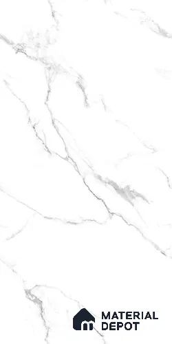 Marble Look Floor & Wall Tile TL 09252 Wanton Bianco Glit 4 ft x 2 ft Infinia Fusion Finish Vitrified Tile - 9 mm | 7 Random Design | Suitable For Living Room, Bedroom, Dining Area