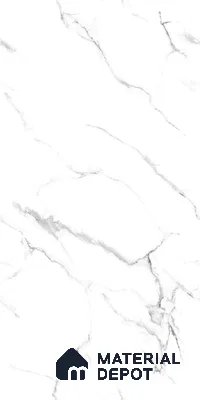 Marble Carrara Wall & Floor Tile TL 09252 Cool White 4 ft x 2 ft Matte Finish Vitrified Tile - 9 mm | 7 Random Designs | Suitable For Living Room, Bedroom, Kitchen