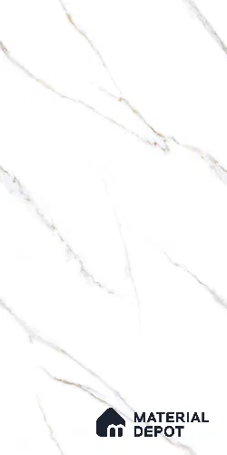 Marble Look Floor & Wall Tile TL 09253 Zion White Glit 4 ft x 2 ft Infinia Fusion Finish Vitrified Tile - 9 mm | 8 Random Design | Suitable For Living Room, Bedroom, Dining Area