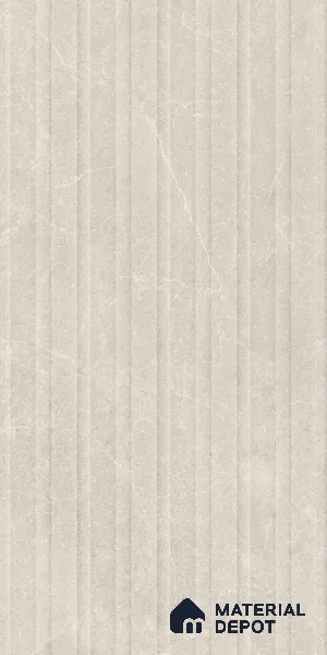 Punch Floor & Wall Tile TL 09262 Pulse Crema Glit Wave 4 ft x 2 ft Fusion Finish Vitrified Tile - 9 mm | 6 Random Design | Suitable For Living Room, Bedroom, Dining Area
