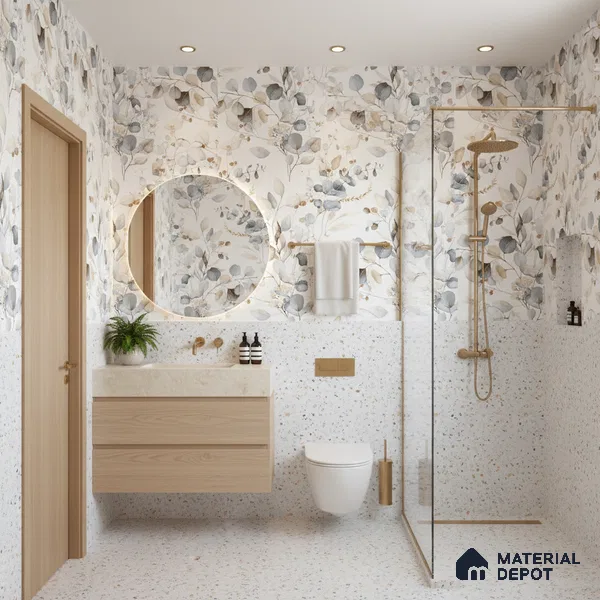 Floral Wall Tile TL 09272 Satuario Brasiliano Decore 4 ft x 2 ft Fusion Finish Vitrified Tile - 9 mm | 1 Random Design | Suitable for Bathroom, Accent/Feature Wall, Foyer