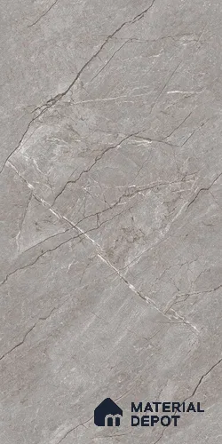 Marble Look Floor & Wall Tile TL 09307 B Euri Grey 4 ft x 2 ft Glossy Finish Vitrified Tile - 9 mm | 4 Random Design | Suitable For Living Room, Bedroom, Dining Area