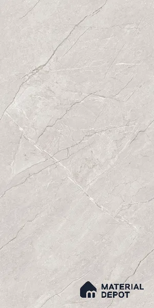 Marble Tundra Grey Wall & Floor Tile TL 09308 Dove Grey 4 ft x 2 ft Glossy Finish Vitrified Tile - 9 mm | 4 Random Designs | Suitable For Living Room, Bedroom, Dining