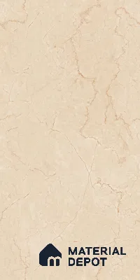 Marble Crema Marfil Wall & Floor Tile TL 09314 Warm Beige 4 ft x 2 ft Glossy Finish Vitrified Tile - 9 mm | 5 Random Designs | Suitable For Living Room, Bedroom, Dining