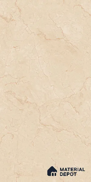 Marble Crema Marfil Wall & Floor Tile TL 09314 Warm Beige 4 ft x 2 ft Glossy Finish Vitrified Tile - 9 mm | 5 Random Designs | Suitable For Living Room, Bedroom, Dining