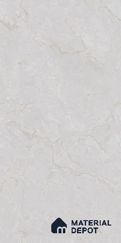 Marble Tundra Grey Wall & Floor Tile TL 09315 B Light Grey 4 ft x 2 ft Glossy Finish Vitrified Tile - 9 mm | 5 Random Designs | Suitable For Living Room, Bedroom, Dining