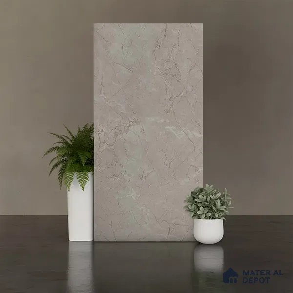 Stone Floor & Wall Tile TL 09327 Elevate Pure 4 ft x 2 ft Infinia Finish Vitrified Tile - 9 mm | 3 Random Design | Suitable For Living Room, Bedroom, Dining Area