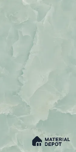 Marble Onyx Wall & Floor Tile TL 09329 Seafoam Green 4 ft x 2 ft Glossy Finish Vitrified Tile - 9 mm | 6 Random Designs | Suitable For Living Room, Bedroom, Dining