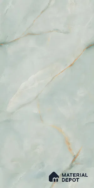 Marble Wall & Floor Tile TL 09331 Blue 4 ft x 2 ft Glossy Finish Vitrified Tile - 9 mm | 5 Random Designs | Suitable For Living Room, Bedroom, Dining