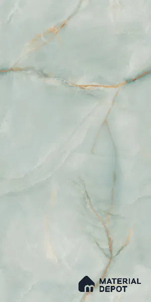 Marble Wall & Floor Tile TL 09331 Blue 4 ft x 2 ft Glossy Finish Vitrified Tile - 9 mm | 5 Random Designs | Suitable For Living Room, Bedroom, Dining