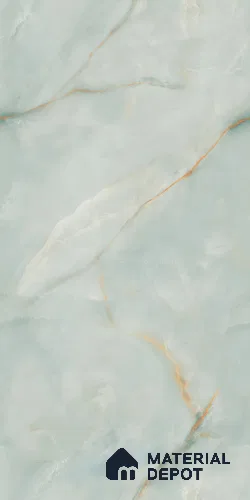Marble Look Floor & Wall Tile TL 09331 B Eternity Aqua 4 ft x 2 ft Glossy Finish Vitrified Tile - 9 mm | 5 Random Design | Suitable For Living Room, Bedroom, Dining Area