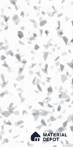 Terrazzo Floor & Wall Tile TL 09341 Carmen White 4 ft x 2 ft Polished Finish Vitrified Tile - 9 mm | 4 Random Design | Suitable For Living Room, Bedroom, Dining Area