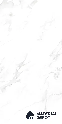 Marble Carrara Wall & Floor Tile TL 09346 Off-White 4 ft x 2 ft Matte Finish Vitrified Tile - 9 mm | 4 Random Designs | Suitable For Living Room, Bedroom, Kitchen