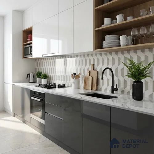 Patterned Floor & Wall Tile TL 09353 Elevate Perla Decore 4 ft x 2 ft Polished Finish Vitrified Tile - 9 mm | 1 Random Design | Suitable For Living Room, Bedroom, Dining Area