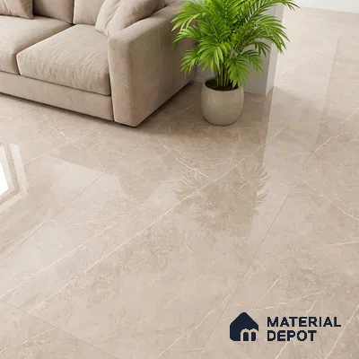 Floor & Wall Tile TL 09357 | Alpine Mocha 4 ft x 2 ft  Finish Vitrified Tile - 9 mm | 4 Random Design | Suitable for Living Room, Bedroom, Bathroom & Kitchen