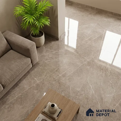Floor & Wall Tile TL 09358 | Alpine Mud 4 ft x 2 ft  Finish Vitrified Tile - 9 mm | 4 Random Design | Suitable for Living Room, Bedroom, Bathroom & Kitchen