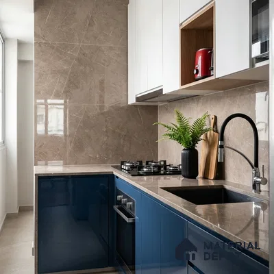Floor & Wall Tile TL 09358 | Alpine Mud 4 ft x 2 ft  Finish Vitrified Tile - 9 mm | 4 Random Design | Suitable for Living Room, Bedroom, Bathroom & Kitchen