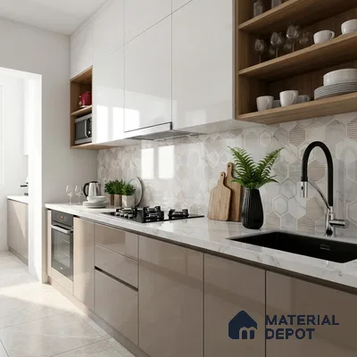 Highlighter Wall Tile TL 09360 B | Angora Multi Decor 4 ft x 2 ft Glossy Finish Vitrified Tile - 9 mm | Suitable For Bathroom, Accent/Feature Wall, Dining Area