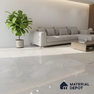 Floor & Wall Tile TL 09360 | Levent Grey 4 ft x 2 ft  Finish Vitrified Tile - 9 mm | 4 Random Design | Suitable for Living Room, Bedroom, Bathroom & Kitchen