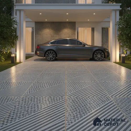 Patterned Look Floor Tile TL 09362 | Matte Finish 16 x 16 inch Vitrified Tile - 12 mm | Suitable For Kitchen, Bathroom, Bedroom & Office | Pattern Alignment May Vary | 2-3 mm Spacer is Mandatory