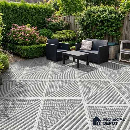 Patterned Look Floor Tile TL 09362 | Matte Finish 16 x 16 inch Vitrified Tile - 12 mm | Suitable For Kitchen, Bathroom, Bedroom & Office | Pattern Alignment May Vary | 2-3 mm Spacer is Mandatory