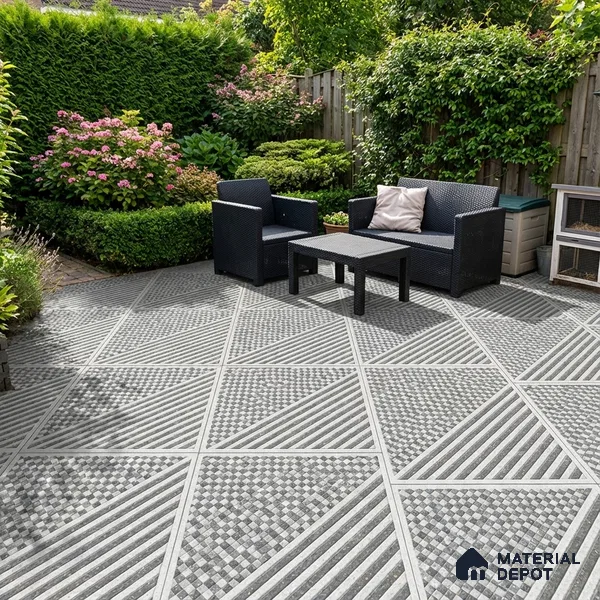 Patterned Look Floor Tile TL 09362 | Matte Finish 16 x 16 inch Vitrified Tile - 12 mm | Suitable For Kitchen, Bathroom, Bedroom & Office | Pattern Alignment May Vary | 2-3 mm Spacer is Mandatory