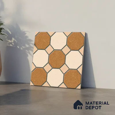 Stone Look Floor Tile TL 09366 B | Matte Finish 16 x 16 inch Vitrified Tile - 12 mm | Suitable For Kitchen, Bathroom, Bedroom & Office | Pattern Alignment May Vary | 2-3 mm Spacer is Mandatory