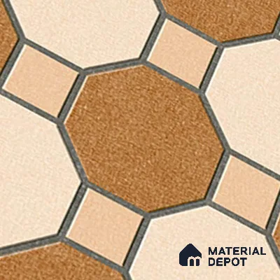 Stone Look Floor Tile TL 09366 B | Matte Finish 16 x 16 inch Vitrified Tile - 12 mm | Suitable For Kitchen, Bathroom, Bedroom & Office | Pattern Alignment May Vary | 2-3 mm Spacer is Mandatory