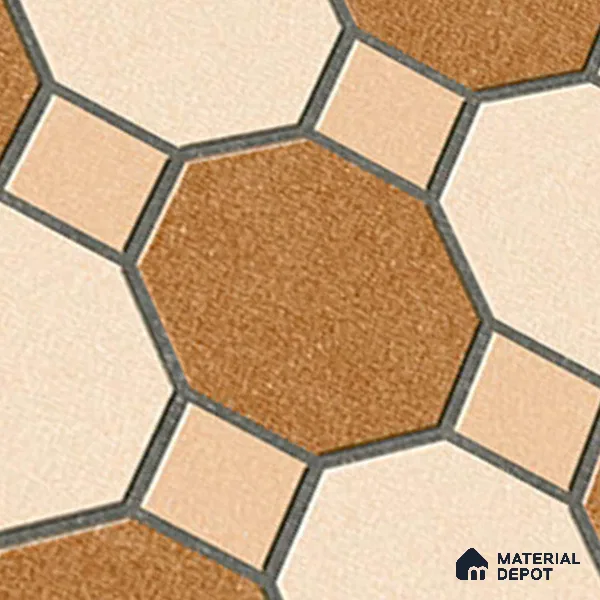 Stone Look Floor Tile TL 09366 B | Matte Finish 16 x 16 inch Vitrified Tile - 12 mm | Suitable For Kitchen, Bathroom, Bedroom & Office | Pattern Alignment May Vary | 2-3 mm Spacer is Mandatory