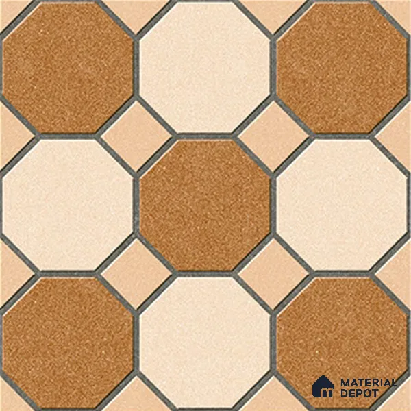 Stone Look Floor Tile TL 09366 B | Matte Finish 16 x 16 inch Vitrified Tile - 12 mm | Suitable For Kitchen, Bathroom, Bedroom & Office | Pattern Alignment May Vary | 2-3 mm Spacer is Mandatory