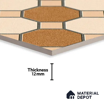 Stone Look Floor Tile TL 09366 B | Matte Finish 16 x 16 inch Vitrified Tile - 12 mm | Suitable For Kitchen, Bathroom, Bedroom & Office | Pattern Alignment May Vary | 2-3 mm Spacer is Mandatory