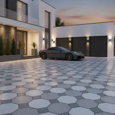 Stone Look Floor Tile TL 09366 | Matte Finish 16 x 16 inch Vitrified Tile - 12 mm | Suitable For Kitchen, Bathroom, Bedroom & Office | Pattern Alignment May Vary | 2-3 mm Spacer is Mandatory