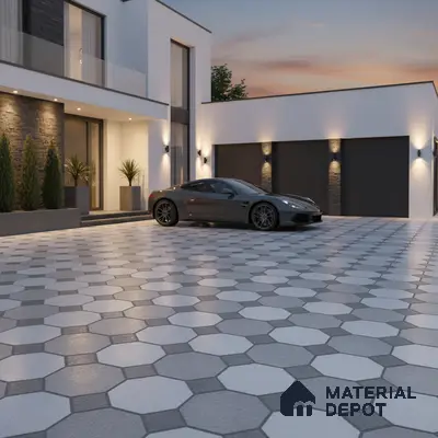 Stone Look Floor Tile TL 09366 | Matte Finish 16 x 16 inch Vitrified Tile - 12 mm | Suitable For Kitchen, Bathroom, Bedroom & Office | Pattern Alignment May Vary | 2-3 mm Spacer is Mandatory