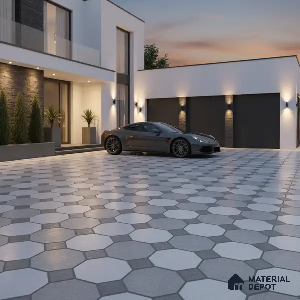 Stone Look Floor Tile TL 09366 | Matte Finish 16 x 16 inch Vitrified Tile - 12 mm | Suitable For Kitchen, Bathroom, Bedroom & Office | Pattern Alignment May Vary | 2-3 mm Spacer is Mandatory