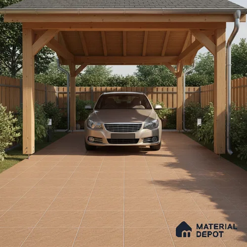 Stone Look Floor Tile TL 09367 C | Matte Finish 16 x 16 inch Vitrified Tile - 12 mm | Suitable For Kitchen, Bathroom, Bedroom & Office | Pattern Alignment May Vary | 2-3 mm Spacer is Mandatory