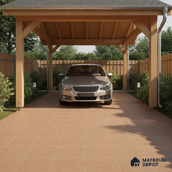 Stone Look Floor Tile TL 09367 C | Matte Finish 16 x 16 inch Vitrified Tile - 12 mm | Suitable For Kitchen, Bathroom, Bedroom & Office | Pattern Alignment May Vary | 2-3 mm Spacer is Mandatory