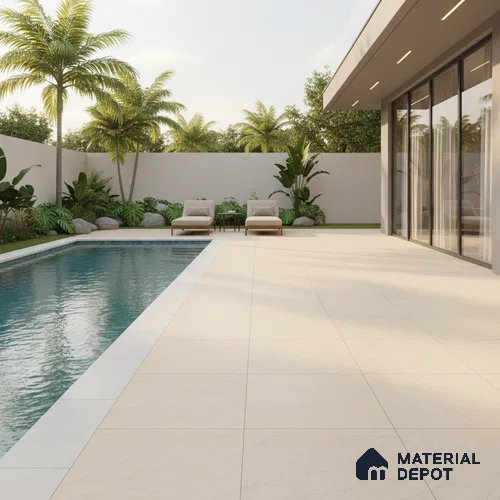 Stone Look Floor Tile TL 09367 D | Matte Finish 16 x 16 inch Vitrified Tile - 12 mm | Suitable For Kitchen, Bathroom, Bedroom & Office | Pattern Alignment May Vary | 2-3 mm Spacer is Mandatory