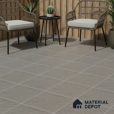 Stone Look Floor Tile TL 09367 E | Matte Finish 16 x 16 inch Vitrified Tile - 12 mm | Suitable For Kitchen, Bathroom, Bedroom & Office | Pattern Alignment May Vary | 2-3 mm Spacer is Mandatory